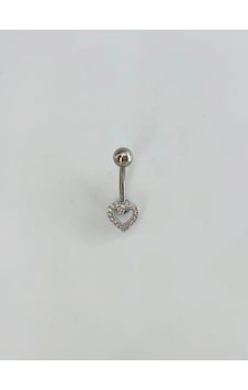 Kalp Detaylı Göbek Piercing Çok Renkli 94132985 Kalp Detaylı Göbek Piercing Çok Renkli 94132985