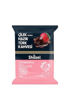 Shazel Çilekli Hazır Türk Kahvesi 100g X 16 Adet Aromalı Shazel Çilekli Hazır Türk Kahvesi 100g X 16 Adet Aromalı