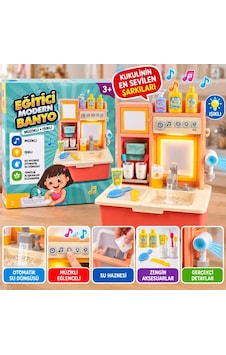 Ers 7040 Eğitici Sesli Modern Banyo Lavabo Oyuncak Yıkama Seti Ers 7040 Eğitici Sesli Modern Banyo Lavabo Oyuncak Yıkama Seti