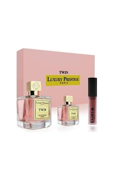 Luxury Prestige Twin Kadın Parfüm EDP 100 ML + Twin Kadın Parfüm EDP 30 ML + Saint Matte Lip Stick Luxury Prestige Twin Kadın Parfüm EDP 100 ML + Twin Kadın Parfüm EDP 30 ML + Saint Matte Lip Stick