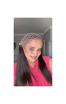 El Örgüsü Açık Kahve Saç Filesi - Bohem Stil Bandana Kahverengi El Örgüsü Açık Kahve Saç Filesi - Bohem Stil Bandana Kahverengi