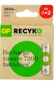 Gp Recyko Aa 2700 Series 2600 Mah Şarjlı Kalem Pil 6lı Gp Recyko Aa 2700 Series 2600 Mah Şarjlı Kalem Pil 6lı