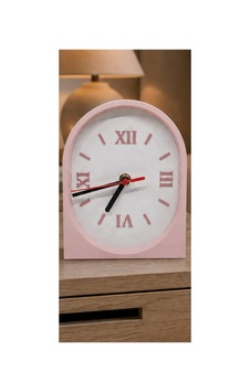 Modern Dekoratif Şık Masa Saati Çift Taraflı Çerçeve Ve Saat Pembe Pembe Modern Dekoratif Şık Masa Saati Çift Taraflı Çerçeve Ve Saat Pembe Pembe