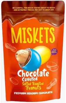 Miskets Sütlü Çikolata ve Renkli Şeker Kaplamalı Tuzlu Yer Fıstığı 120 G Miskets Sütlü Çikolata ve Renkli Şeker Kaplamalı Tuzlu Yer Fıstığı 120 G