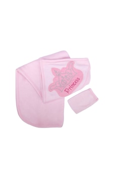Pembe Princess Taçlı Havlu Lif Set Çok Renkli Pembe Princess Taçlı Havlu Lif Set Çok Renkli
