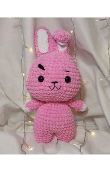 El Yapımı Tek Parça Tığ İşi Peluş: Bt21 Cooky Amigurumi Pembe El Yapımı Tek Parça Tığ İşi Peluş: Bt21 Cooky Amigurumi Pembe