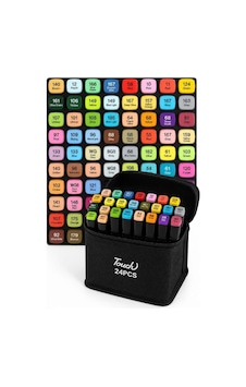 24 Lü Çift Uçlu Renkli Marker Boya Kalem Seti Profesyonel Çizim 24 Lü Çift Uçlu Renkli Marker Boya Kalem Seti Profesyonel Çizim