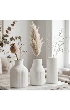 Üç Parça Dekor Seti 10cm Beyaz Üç Parça Dekor Seti 10cm Beyaz