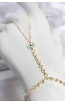 Gold Renk Pirinç Zirkon Taşlı Nazar Model Şahmeran Çok Renkli Gold Renk Pirinç Zirkon Taşlı Nazar Model Şahmeran Çok Renkli