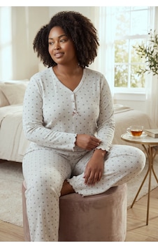 Seboteks Raporlu İnterlok Kumaş Yakası Düğmeli Kışlık Büyük Beden Kadın Pijama Takımı 2900 Gri Seboteks Raporlu İnterlok Kumaş Yakası Düğmeli Kışlık Büyük Beden Kadın Pijama Takımı 2900 Gri