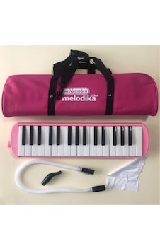 32k 32 Tuşlu Melodika Bez Çantalı - Pembe. Mor