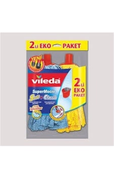 Vileda SuperMocio Classic Püskül Paspas Yedeği Sarı 2'li Vileda SuperMocio Classic Püskül Paspas Yedeği Sarı 2'li