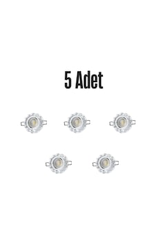 Ct-6595 Karanfil Cam Spot Ampülsüz Led Efekli 5 Adet - 3 W Led Çerçeveli Beyaz