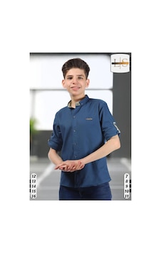 Lasgaris Jeans Erkek Çocuk Uzun Kollu Gömlek Mavi Lasgaris Jeans Erkek Çocuk Uzun Kollu Gömlek Mavi