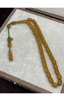 Muhammed Dabbas Usta İmzalı Osmanlı Benzetme Çubuk Sıkma Tesbih 7x11 Mm Sarı Muhammed Dabbas Usta İmzalı Osmanlı Benzetme Çubuk Sıkma Tesbih 7x11 Mm Sarı