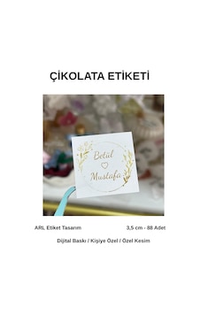 Söz, Kına, Nişan, Düğün Gold Renk Çikolata Etiketi 3,5 Cm 88 Adet - Arl Etiket Tasarım Beyaz Söz, Kına, Nişan, Düğün Gold Renk Çikolata Etiketi 3,5 Cm 88 Adet - Arl Etiket Tasarım Beyaz