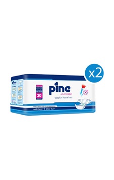 Pine 120-170 Cm Yetişkin Hasta Bezi XL 2 x 30 Adet Pine 120-170 Cm Yetişkin Hasta Bezi XL 2 x 30 Adet