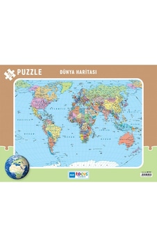 Blue Focus 72 Parça Çerçeveli Dünya Haritası Puzzle Blue Focus 72 Parça Çerçeveli Dünya Haritası Puzzle