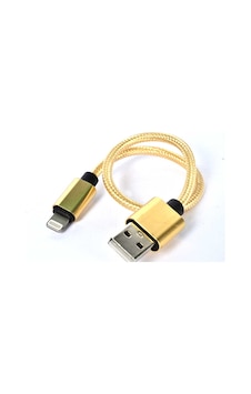 Gold 30 Cm Halat Lightning Usb Kablo Gold 30 Cm Halat Lightning Usb Kablo