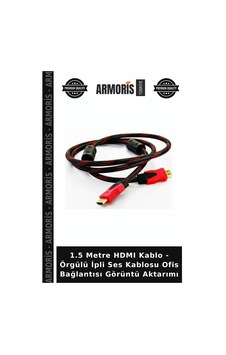 1.5 Metre Hdmı Kablo - Örgülü İpli Ses Kablosu Ofis Bağlantısı Görüntü Aktarımı 1.5 Metre Hdmı Kablo - Örgülü İpli Ses Kablosu Ofis Bağlantısı Görüntü Aktarımı
