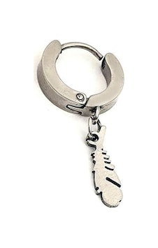 Tüy Figürlü Sallantali 316L Anti Alerjik Cerrahi Celik Tek Halka Tüy Figürlü Sallantali 316L Anti Alerjik Cerrahi Celik Tek Halka