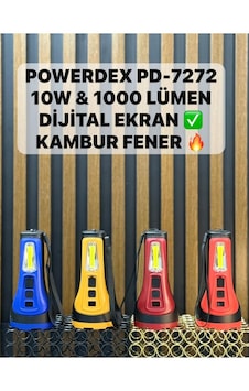 Powerdex Pd-7272 Profesyonel 10 W &1000 Lümen Ekran Şarjlı El Feneri Çok Renkli Powerdex Pd-7272 Profesyonel 10 W &1000 Lümen Ekran Şarjlı El Feneri Çok Renkli
