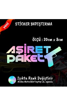 Aşiret Paket 2 Adet Hologram Sticker - Modifiye Etiket Yazı Aşiret Paket 2 Adet Hologram Sticker - Modifiye Etiket Yazı
