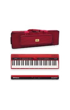 Go:keys Keyboard Org İçin Uyumlu Profesyonel Soft Case Taşıma Çantası-kırmızı