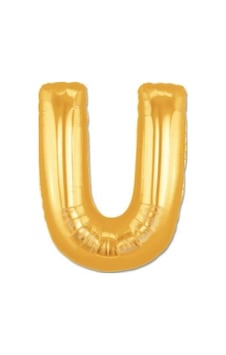 U Harf Folyo Balon Altın Renk 40 İnç Bx40 Çok Renkli U Harf Folyo Balon Altın Renk 40 İnç Bx40 Çok Renkli