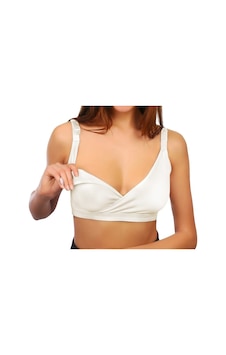 Hepimiz Alalım Sema Baby Kruvaze Emzirme Sütyeni Beyaz 95 Beden8682476853902