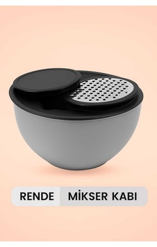 4 Prc Eğimli Rendeli Karıştırma Plastik Mikser Kabı Mix Renk Gri 4 Prc Eğimli Rendeli Karıştırma Plastik Mikser Kabı Mix Renk Gri