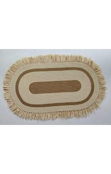 Jüt Halı El Yapımı Oval Model:203 Jüt Halı El Yapımı Oval Model:203