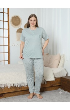 Miressa Büyük Beden Pijama Takımı Kadın Açık Gri Miressa Büyük Beden Pijama Takımı Kadın Açık Gri