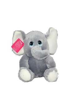 Selay Toys Pelüş Oturan Fil Gri 3440