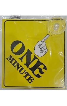 Araba Yazısı Sticker Vantuzlu 11 X 11 Cm - One Mınute Araba Yazısı Sticker Vantuzlu 11 X 11 Cm - One Mınute