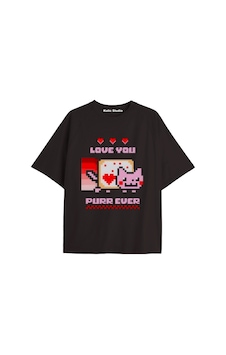 Kalic Studio Nyan Nyan Cat Oversize Unisex T-shirt Siyah Gri Kalic Studio Nyan Nyan Cat Oversize Unisex T-shirt Siyah Gri