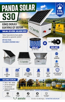 Güneş Enerjili Elektirikli Çit Sistemleri 30 Dekar İle 50 Dekar Arası Kullanıma Uygundur