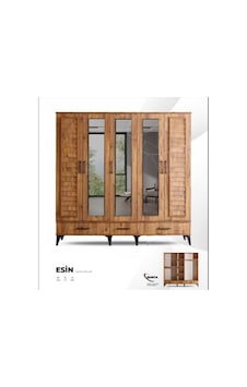 Esin 5 Kapılı Dolap - Ceviz
