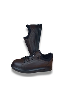 Growish Gr0224 Hakiki Deri Günlük Kullanım Kahverengi Erkek Sneaker Ayakkabı Kahverengi