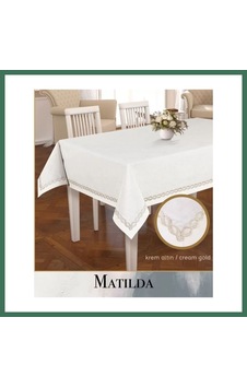 En-cag Keten Masa Örtüsü Tablecloth 155x220 Cm Yemek Masası Örtüsü Matilda Model Krem-altın Bss En-cag Keten Masa Örtüsü Tablecloth 155x220 Cm Yemek Masası Örtüsü Matilda Model Krem-altın Bss