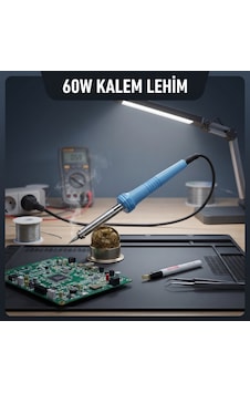 Zvnm 60w Kalem Lehim Makinesi - Elektrikli - Mavi Renk Zcv12 Zvnm 60w Kalem Lehim Makinesi - Elektrikli - Mavi Renk Zcv12