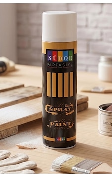 Sprey Boya 200 Ml 1 Adet Südor Hızlı Kuruyan Renkli Profesyonel Canlı Renk Ahşap Plastik Demir Metal Cam Porselen Duvar Beyaz