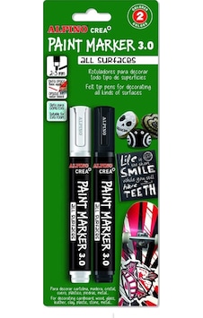 Alpino Crea Paint Marker 3.0 Yüzey Boyama Markörü AR-0168 2'li Alpino Crea Paint Marker 3.0 Yüzey Boyama Markörü AR-0168 2'li