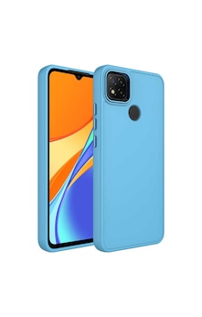 Xiaomi Redmi 9c Kılıf Metal Çerçeve Ve Buton Tasarımlı Silikon Zore Luna Kapak Sierra Mavi Xiaomi Redmi 9c Kılıf Metal Çerçeve Ve Buton Tasarımlı Silikon Zore Luna Kapak Sierra Mavi