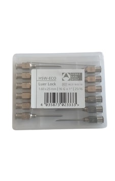 Henke - Enjektör Ucu Çelik 16g X 1" 1 Paket 12 Adet Henke - Enjektör Ucu Çelik 16g X 1" 1 Paket 12 Adet