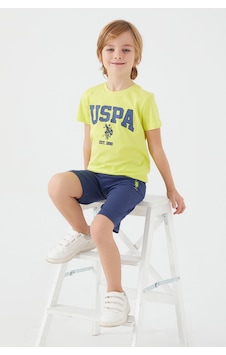 U.S. Polo Assn Light Blue Written Sarı Erkek Çocuk Bermuda