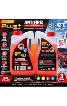 Antifiriz Kırmızı -42 Derece Dayanım Red Long Lıfe Uzun Ömürlü Alman Formül 3 Litre