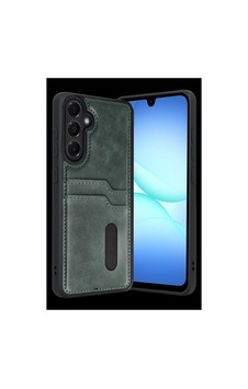 Samsung Galaxy Uyumlu A57 5g Sara Kartvizitli Deri Kılıf - Yeşil Samsung Galaxy Uyumlu A57 5g Sara Kartvizitli Deri Kılıf - Yeşil