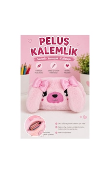 Pembe Peluş Tatlı Köpek Fermuarlı Tek Bölmeli Kız Kalemlik 1 Adet Tek Bölmeli Kalemlik Organizer 2215 Makyaj Çantası Pembe Peluş Tatlı Köpek Fermuarlı Tek Bölmeli Kız Kalemlik 1 Adet Tek Bölmeli Kalemlik Organizer 2215 Makyaj Çantası