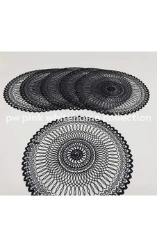 Supla Amerikan Servis Kardon işlemelİ 38 cm 6 lı paket siyah Siyah Supla Amerikan Servis Kardon işlemelİ 38 cm 6 lı paket siyah Siyah